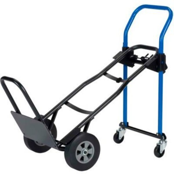 Harper Trucks Harper‚Ñ¢ 3-in-1 Convertible Hand Truck - Solid Rubber & Nose Extension - 500 Lb. Cap JDCJ8523EN